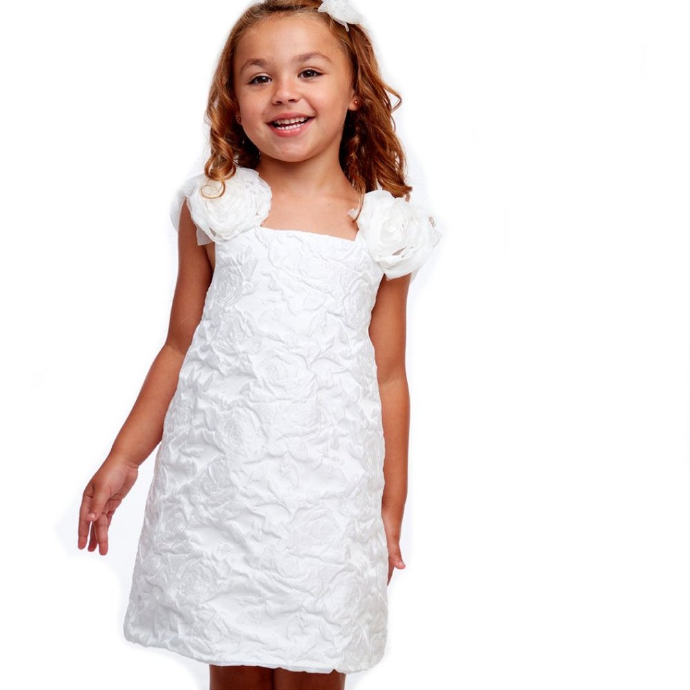 NEW Halabaloo White Special Occasion Girls Dress 6 7 8 Easter Wedding Guest‎